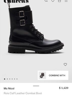 Church’s Mc Nicol Black Leather Combat Boots